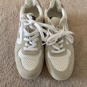 Veja Cheetah, White and Tan Sneakers
